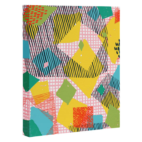 Ninola Design Geometric patches multi Art Canvas