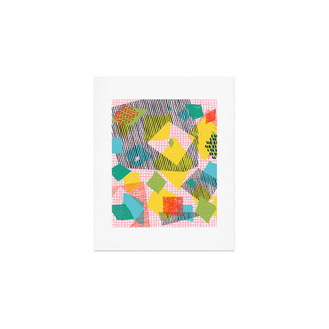 Ninola Design Geometric patches multi Art Print