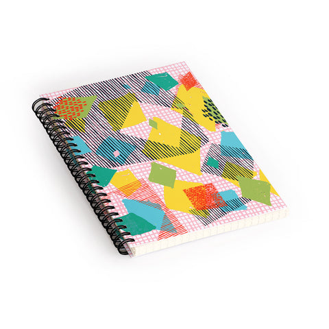 Ninola Design Geometric patches multi Spiral Notebook