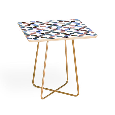 Ninola Design Geometric petals tile Pastel Side Table