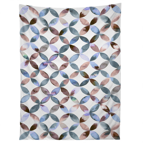Ninola Design Geometric petals tile Pastel Tapestry