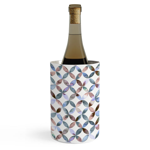 Ninola Design Geometric petals tile Pastel Wine Chiller