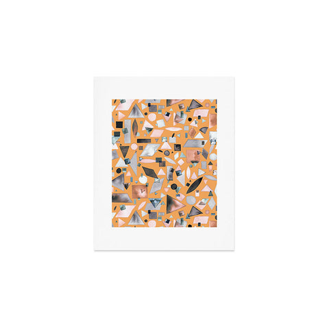 Ninola Design Geometric pieces Mustard Art Print