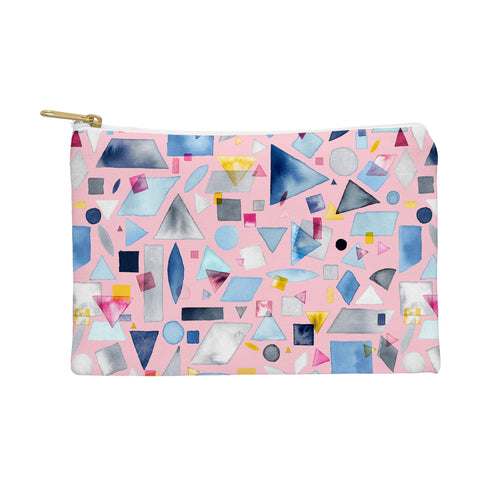Ninola Design Geometric Pieces Pink Pouch