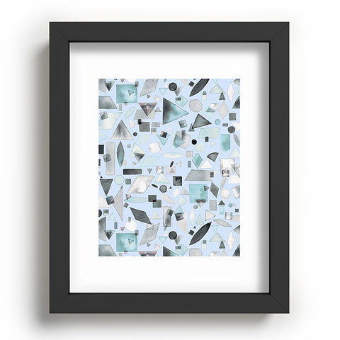 Ninola Design Geometric pieces Soft blue Recessed Framing Rectangle