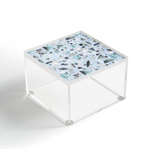 Ninola Design Geometric pieces Soft blue Acrylic Box