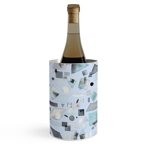 Ninola Design Geometric pieces Soft blue Wine Chiller