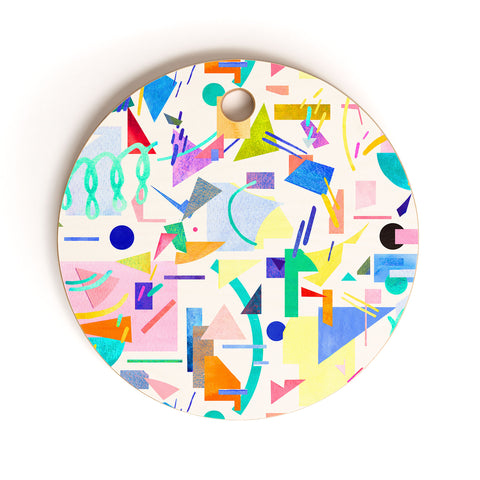 Ninola Design Geometric pop Cutting Board Round