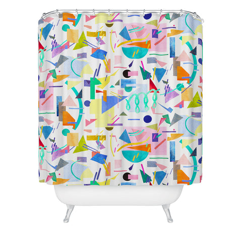 Ninola Design Geometric pop Shower Curtain