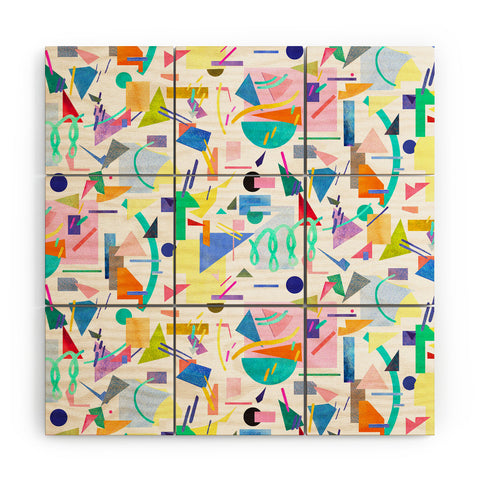 Ninola Design Geometric pop Wood Wall Mural