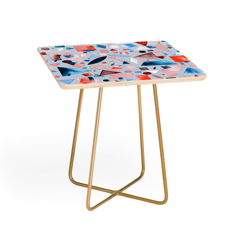Ninola Design Geometric Shapes and Pieces Blue Side Table
