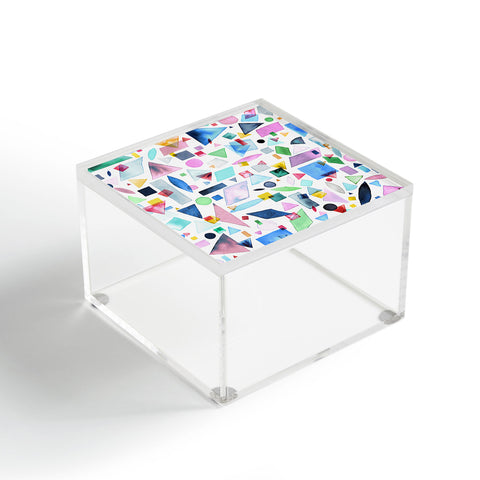 Ninola Design Geometric Shapes and Pieces Multicolored Acrylic Box