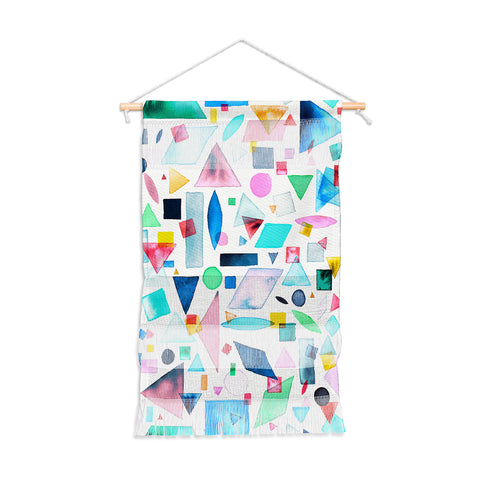 Ninola Design Geometric Shapes and Pieces Multicolored Wall Hanging Portrait