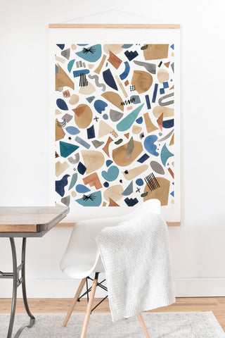 Ninola Design Geometric shapes Mineral blue Art Print And Hanger