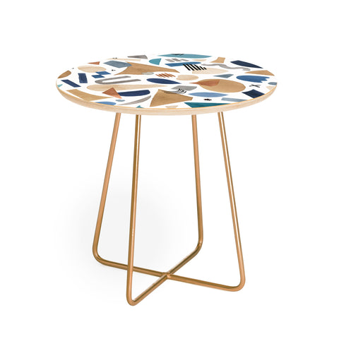 Ninola Design Geometric shapes Mineral blue Round Side Table