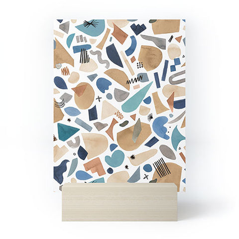 Ninola Design Geometric shapes Mineral blue Mini Art Print