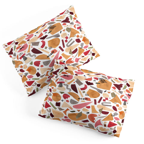Ninola Design Geometric shapes Warm sun Pillow Shams