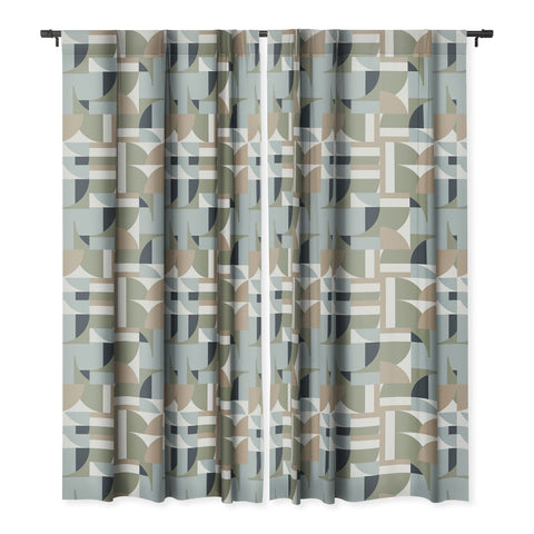 Ninola Design Geometric Surf Sand Blackout Window Curtain
