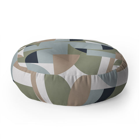 Ninola Design Geometric Surf Sand Floor Pillow Round