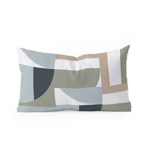 Ninola Design Geometric Surf Sand Oblong Throw Pillow