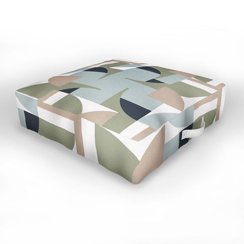 Ninola Design Geometric Surf Sand Outdoor Floor Cushion