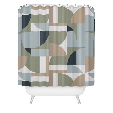 Ninola Design Geometric Surf Sand Shower Curtain