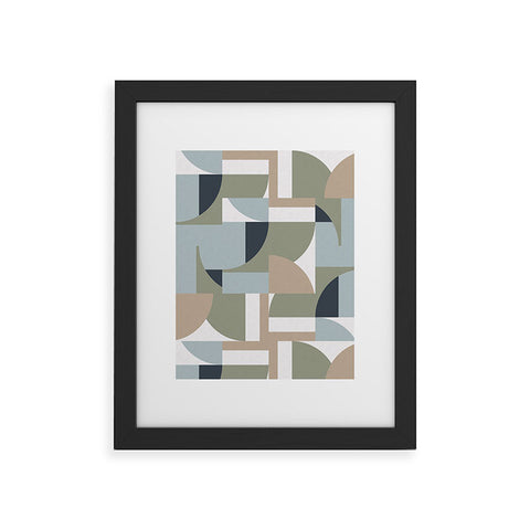 Ninola Design Geometric Surf Sand Framed Art Print