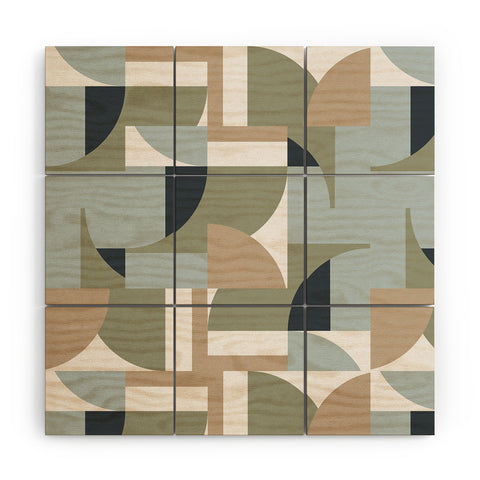 Ninola Design Geometric Surf Sand Wood Wall Mural