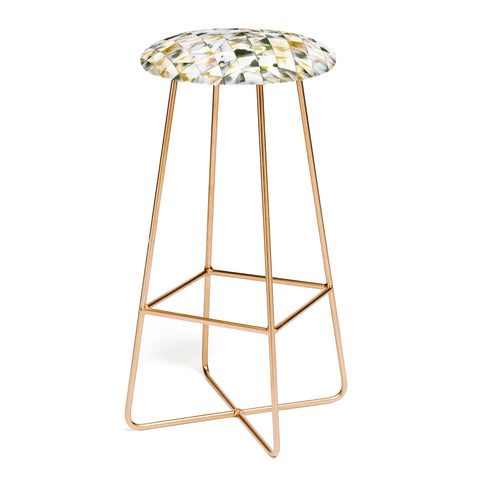 Ninola Design Geometry Tiles Gold Silver Bar Stool