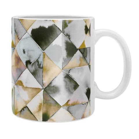 Ninola Design Geometry Tiles Gold Silver Coffee Mug