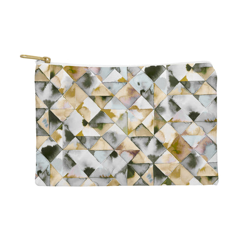 Ninola Design Geometry Tiles Gold Silver Pouch