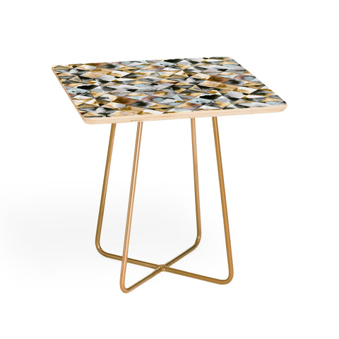 Ninola Design Geometry Tiles Gold Silver Side Table