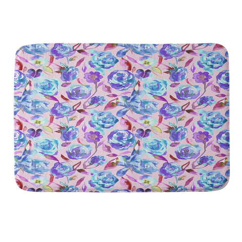 Ninola Design Girly Summer Roses Memory Foam Bath Mat