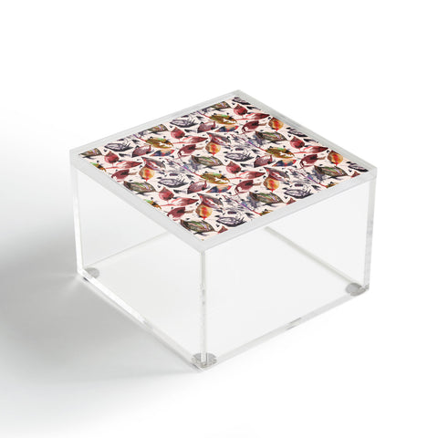 Ninola Design Gold Autumn Leaves Acrylic Box