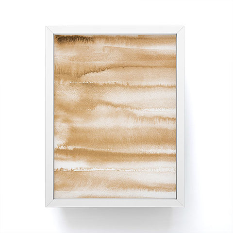 Ninola Design Golden Watercolor Gradient Framed Mini Art Print