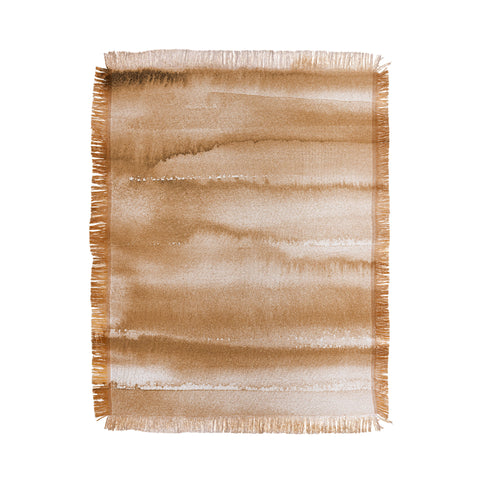 Ninola Design Golden Watercolor Gradient Throw Blanket