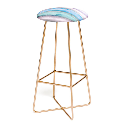 Ninola Design Gradient landscape watercolor blue Bar Stool