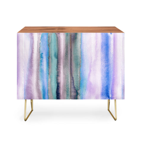 Ninola Design Gradient landscape watercolor blue Credenza