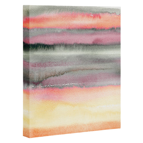Ninola Design Gradient landscape watercolor Coral mauve Art Canvas