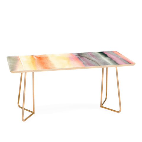 Ninola Design Gradient landscape watercolor Coral mauve Coffee Table