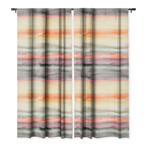 Ninola Design Gradient landscape watercolor Coral mauve Blackout Non Repeat