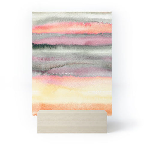 Ninola Design Gradient landscape watercolor Coral mauve Mini Art Print