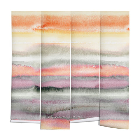 Ninola Design Gradient landscape watercolor Coral mauve Wall Mural