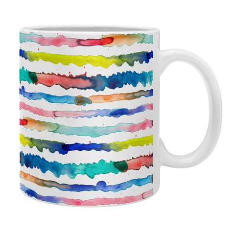Ninola Design Gradient watercolor lines blue Coffee Mug