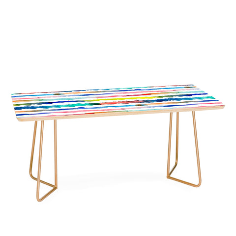 Ninola Design Gradient watercolor lines blue Coffee Table