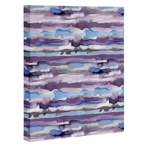 Ninola Design Gradient Watercolor Lines Mauve Art Canvas