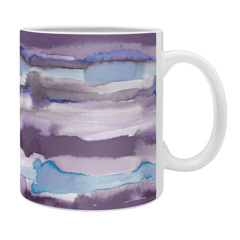 Ninola Design Gradient Watercolor Lines Mauve Coffee Mug