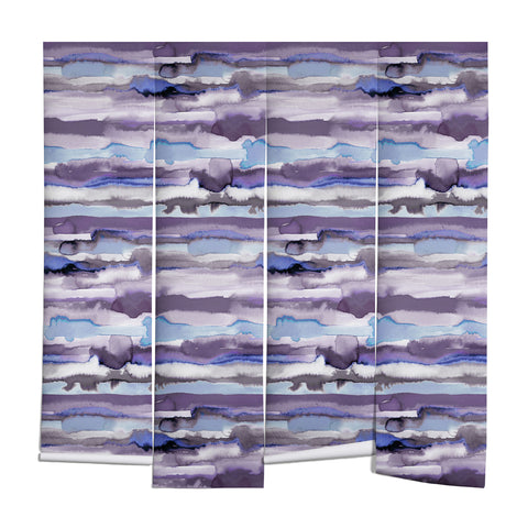 Ninola Design Gradient Watercolor Lines Mauve Wall Mural