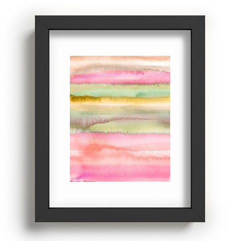 Ninola Design Gradient watercolor Pink green Recessed Framing Rectangle