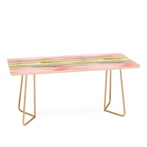 Ninola Design Gradient watercolor Pink green Coffee Table